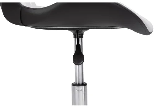 Компьютерное кресло Trizor white / black 15336 Woodville, чёрный белый/искусственная кожа, ножки/металл/хром, размеры - *810***530*530 фото 7
