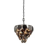Люстра подвесная V5850-7/10 Vitaluce чёрная серая на 1 лампа, основание бронзовое в стиле классический современный 