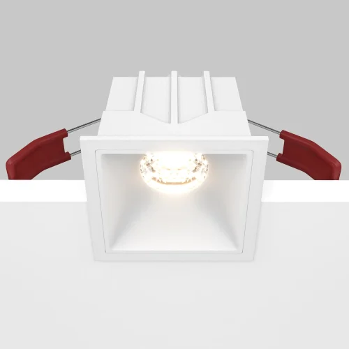 Светильник точечный Alfa LED DL043-01-10W3K-SQ-W Maytoni белый 1 лампа, основание белое в стиле современный  фото 6