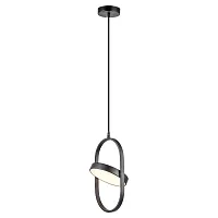 Светильник подвесной LED Aberdeen LSP-8223 Lussole белый чёрный 1 лампа, основание чёрное в стиле современный 
