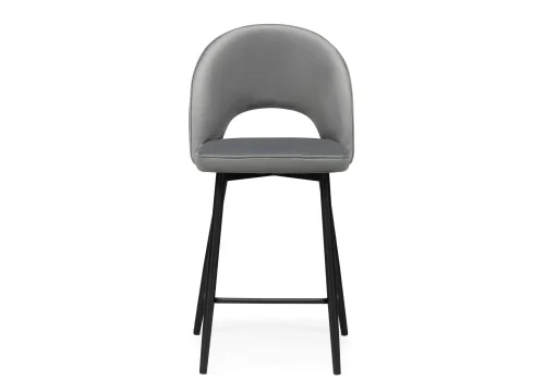 Полубарный стул Клэйн MR-11 / черный 532410 Woodville, серый/велюр, ножки/металл/чёрный, размеры - ****500*550 фото 2