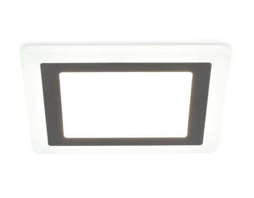 Светильник точечный LED Downlight DCR390 Ambrella light белый 1 лампа, основание белое в стиле современный хай-тек квадратный фото 2
