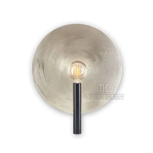 Бра лофт Orbis 091-176 Sun-Lumen серебряный на 1 лампа, основание чёрное в стиле лофт 