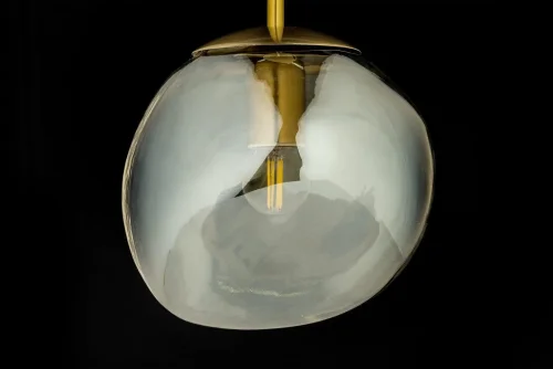 Светильник подвесной Daone E 1.P1 C Arti Lampadari бежевый 1 лампа, основание золотое в стиле кантри лофт  фото 2