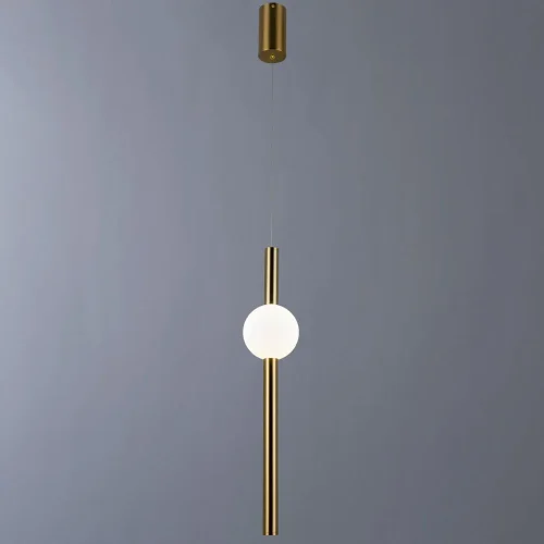 Светильник подвесной LED Cliff 1125/01 SP-10 Divinare белый золотой 1 лампа, основание золотое в стиле современный  фото 2