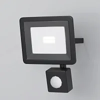 Прожектор LED с датчиком движения Flood FL001-L10B4KSR Maytoni уличный IP чёрный 1 лампа, плафон прозрачный в стиле хай-тек современный LED
