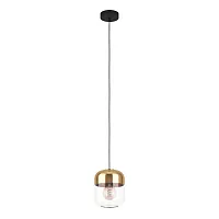 Светильник подвесной Maryvilla 900549 Eglo прозрачный золотой 1 лампа, основание чёрное в стиле современный лофт 