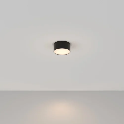 Светильник накладной LED Zon C032CL-L12B3K Maytoni белый 1 лампа, основание чёрное в стиле современный хай-тек круглый фото 2