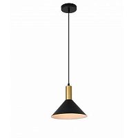 Светильник подвесной 1108/1S Black Escada чёрный 1 лампа, основание золотое в стиле лофт 