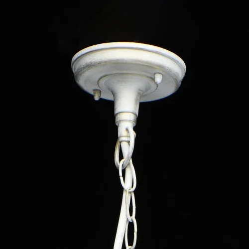 Подвесной светильник Фабур 804010801 DeMarkt уличный IP44 белый 1 лампа, плафон прозрачный в стиле классический E27 фото 8