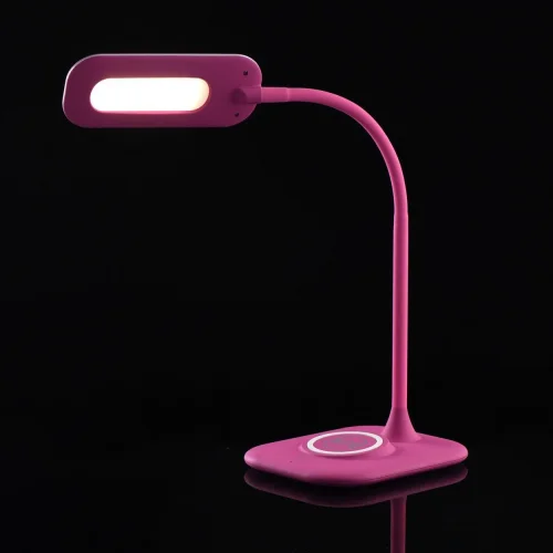 Настольная лампа LED Ракурс 631036701 DeMarkt розовая 1 лампа, основание розовое полимер в стиле современный  фото 4
