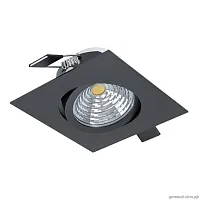 Светильник точечный LED Saliceto 33394 Eglo чёрный 1 лампа, основание чёрное в стиле современный квадратный