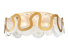 Люстра потолочная TR5327 Ambrella light белая на 6 ламп, основание золотое в стиле современный классический 