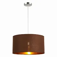 Светильник подвесной Brescia SLE300593-01 Evoluce коричневый 1 лампа, основание никель в стиле современный 