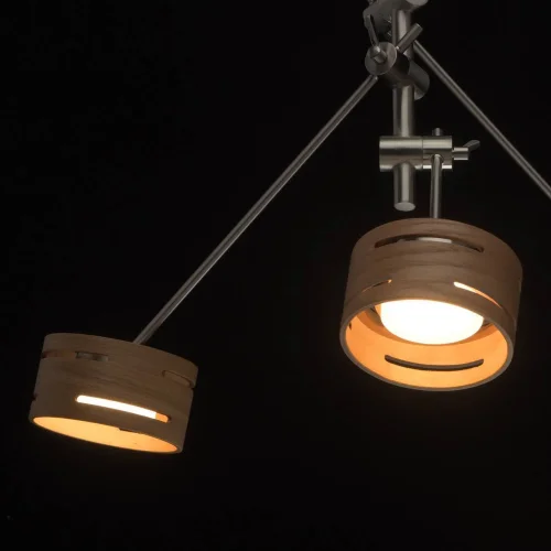 Светильник потолочный LED Чил-аут 725010103 DeMarkt бежевый 2 лампы, основание серебряное в стиле хай-тек  фото 5