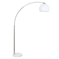 Торшер напольный  GOLIATH A5822PN-1SS Arte Lamp изогнутый белый 1 лампа, основание серое в стиле современный
