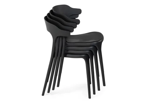 Пластиковый стул Vite black 15597 Woodville, /, ножки/пластик/чёрный, размеры - ****490*480 фото 6