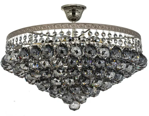 Люстра потолочная хрустальная Castellana E 1.3.46.607 N Arti Lampadari прозрачная на 6 ламп, основание никель в стиле классический 