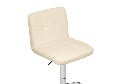 Барный стул Paskal beige / chrome 15498 Woodville, бежевый/экокожа, ножки/металл/хром, размеры - *1090***430*530 фото 5