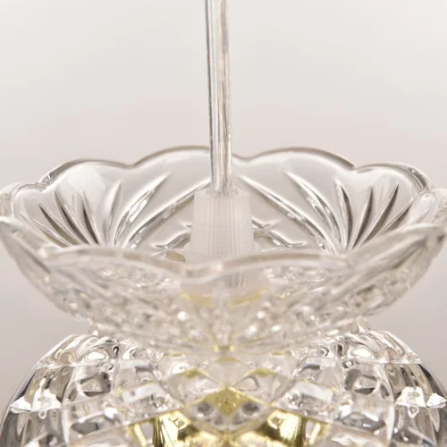 Светильник подвесной 14781P/11 G V0300 Bohemia Ivele Crystal прозрачный 1 лампа, основание золотое в стиле классический виноград фото 5