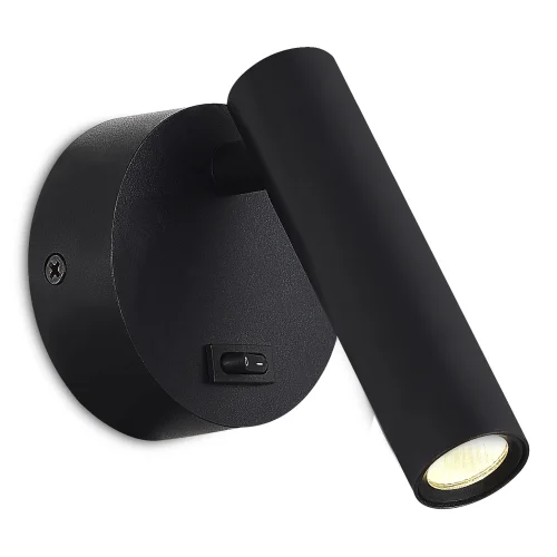 Бра с выключателем LED ST161 ST161.401.05 ST-Luce чёрный на 1 лампа, основание чёрное в стиле хай-тек современный для чтения