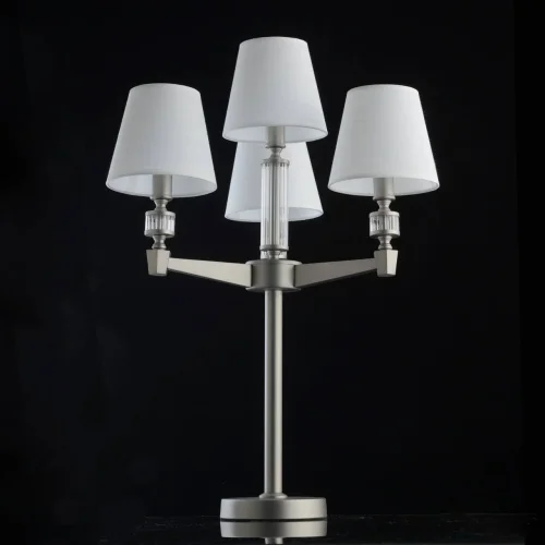 Настольная лампа ДельРей 700033004 MW-Light белая 4 лампы, основание никель металл в стиле современный  фото 3