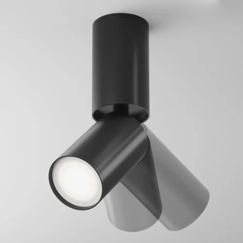 Светильник накладной Focus S C051CL-01B Maytoni чёрный 1 лампа, основание чёрное в стиле современный хай-тек круглый фото 4