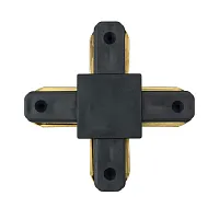Соединитель для шинопровода CON 2X BL DeMarkt чёрный в стиле хай-тек для светильников серии Трек-Система 