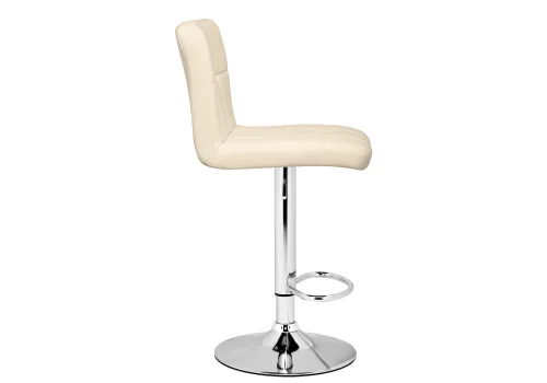 Барный стул Paskal beige / chrome 15498 Woodville, бежевый/экокожа, ножки/металл/хром, размеры - *1090***430*530 фото 3