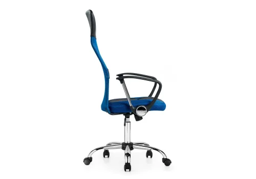 Компьютерное кресло Arano синее 1647 Woodville, синий/ткань искусственная кожа, ножки/металл/хром, размеры - *1320***650*650 фото 2