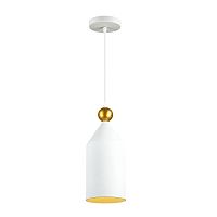 Светильник подвесной Bolli 4093/1 Odeon Light белый 1 лампа, основание белое в стиле лофт 
