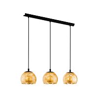 Светильник подвесной Albaraccin 98525 Eglo золотой 3 лампы, основание чёрное в стиле современный 