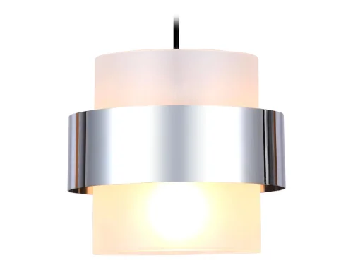 Светильник подвесной Traditional TR3644 Ambrella light белый 1 лампа, основание хром в стиле современный 