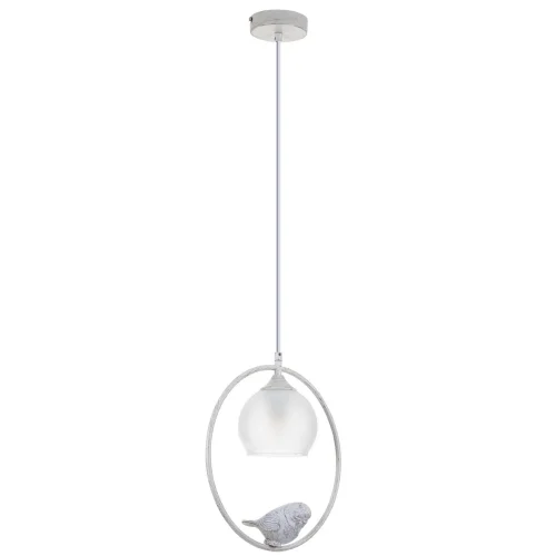 Светильник подвесной Gemelli A2150SP-1WG Arte Lamp белый 1 лампа, основание белое патина в стиле классический прованс птички