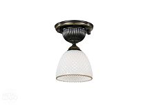 Светильник потолочный PL 8611/1 Reccagni Angelo белый 1 лампа, основание бронзовое в стиле классический 