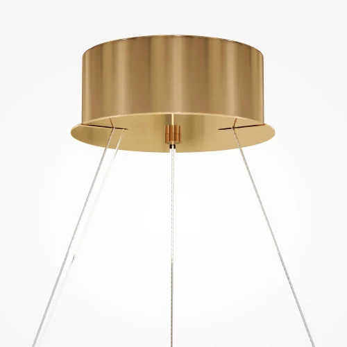 Люстра подвесная LED Castello MOD336PL-L120G3K Maytoni прозрачная на 1 лампа, основание золотое в стиле современный кольца фото 5