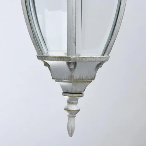 Подвесной светильник Фабур 804010801 DeMarkt уличный IP44 белый 1 лампа, плафон прозрачный в стиле классический E27 фото 6