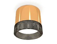 Светильник накладной XS8121021 Ambrella light золотой чёрный 1 лампа, основание золотое в стиле хай-тек круглый