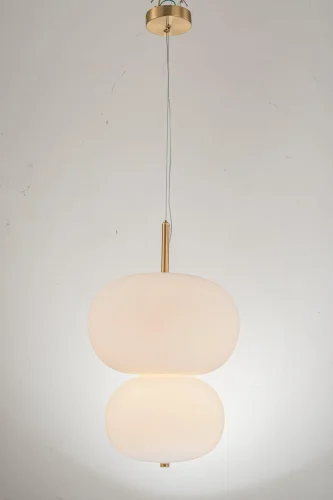Светильник подвесной LED Nevilie L 1.P4 W Arti Lampadari белый 1 лампа, основание золотое в стиле современный  фото 3