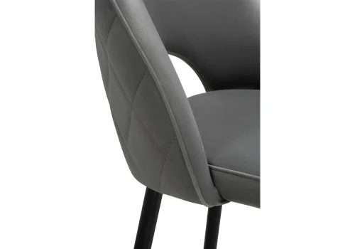 Полубарный стул Клэйн MR-11 / черный 532410 Woodville, серый/велюр, ножки/металл/чёрный, размеры - ****500*550 фото 5