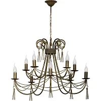 Люстра подвесная Twist 2767-NW Nowodvorski без плафона на 10 ламп, основание бронзовое в стиле арт-деко 