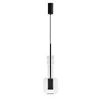 Светильник подвесной Verona 6503/1A Lumion прозрачный 1 лампа, основание чёрное в стиле современный 