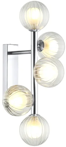 Бра Shardin 2165/09/05W Stilfort прозрачный белый на 5 ламп, основание хром в стиле современный 