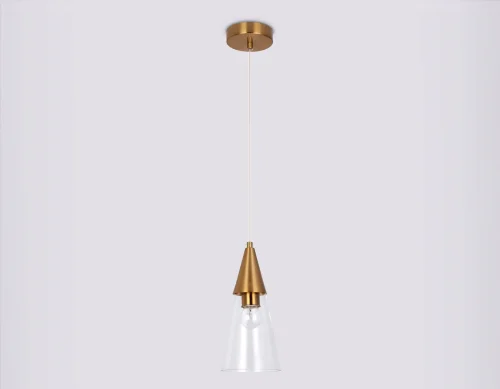 Светильник подвесной TR3666 Ambrella light прозрачный 1 лампа, основание латунь в стиле классический современный  фото 6
