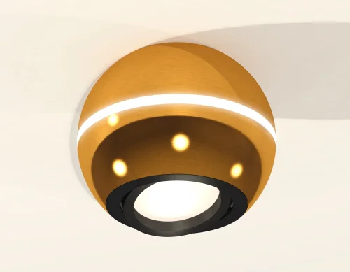 Светильник накладной Techno spot XS1105010 Ambrella light золотой 1 лампа, основание жёлтое золотое в стиле современный круглый фото 3