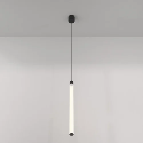 Светильник подвесной LED Ray P022PL-L20B3K Maytoni белый 1 лампа, основание чёрное в стиле современный трубочки фото 2