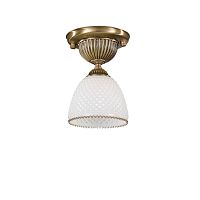 Светильник потолочный PL 8601/1 Reccagni Angelo белый 1 лампа, основание античное бронза в стиле классический 