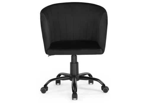 Компьютерное кресло Тибо черный 464218 Woodville, чёрный/велюр, ножки/пластик/чёрный, размеры - *900***600*600 фото 2