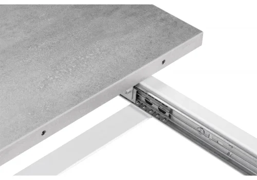 Стол раскладной Колон Лофт 120 25 мм бетон / белый матовый  489645 Woodville столешница бетон из лдсп фото 3