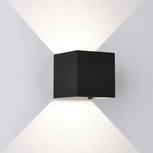 Настенный светильник LED Davos 7649 Mantra уличный IP54 чёрный 1 лампа, плафон чёрный в стиле хай-тек современный LED фото 3